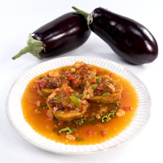 2.52 Баклажаны фаршированные мясом и креветками - изображение 2