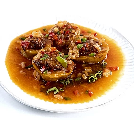 2.52 Баклажаны фаршированные мясом и креветками - изображение 5